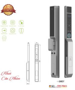 KHÓA CỬA NHÔM VÂN TAY KASSLER KL-599PRO GREY