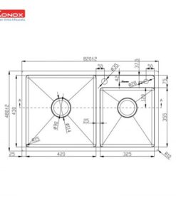 Chau-rua-bat-Overmount-Sink-KN8248DO-ban-ve-500x500