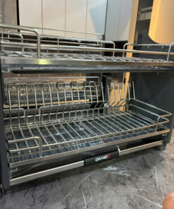 Giá bát nâng hạ nan Oval khung inox 304 GrandX XL.60M2