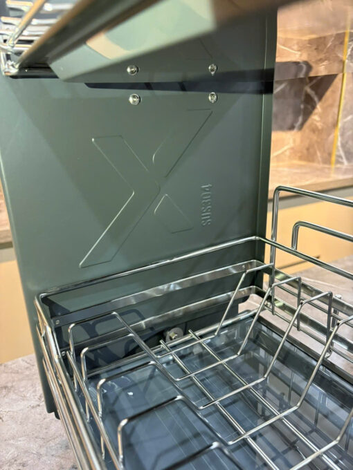 Giá bát nâng hạ nan dẹt khung inox 304 GrandX XL.90S2 - Hình ảnh 2