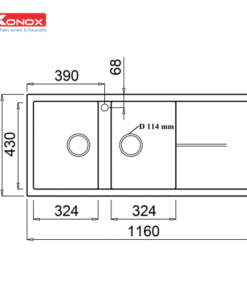 chau-rua-bat-Granite-Sink-Livello-1160-Grey-thong-so-ky-thuat-500x500