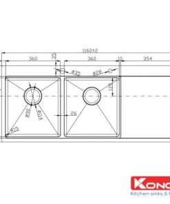 chau-rua-bat-Workstation-Sink-Topmount-Sink-KN11650TD-thong-so-ky-thuat-500x455
