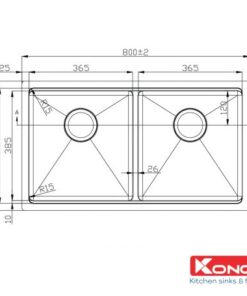 chau-rua-bat-Workstation-Sink-Undermount-Sink-KN8046DUB-thong-so-ky-thuat-500x455