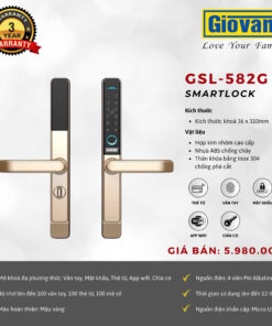 Khóa vân tay thông minh cửa nhôm GIOVANI GSL-582G