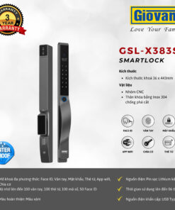 Khóa Cửa Nhôm Giovani GSL-X383SV